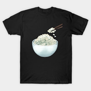 Watercolor bowl of white rice T-Shirt